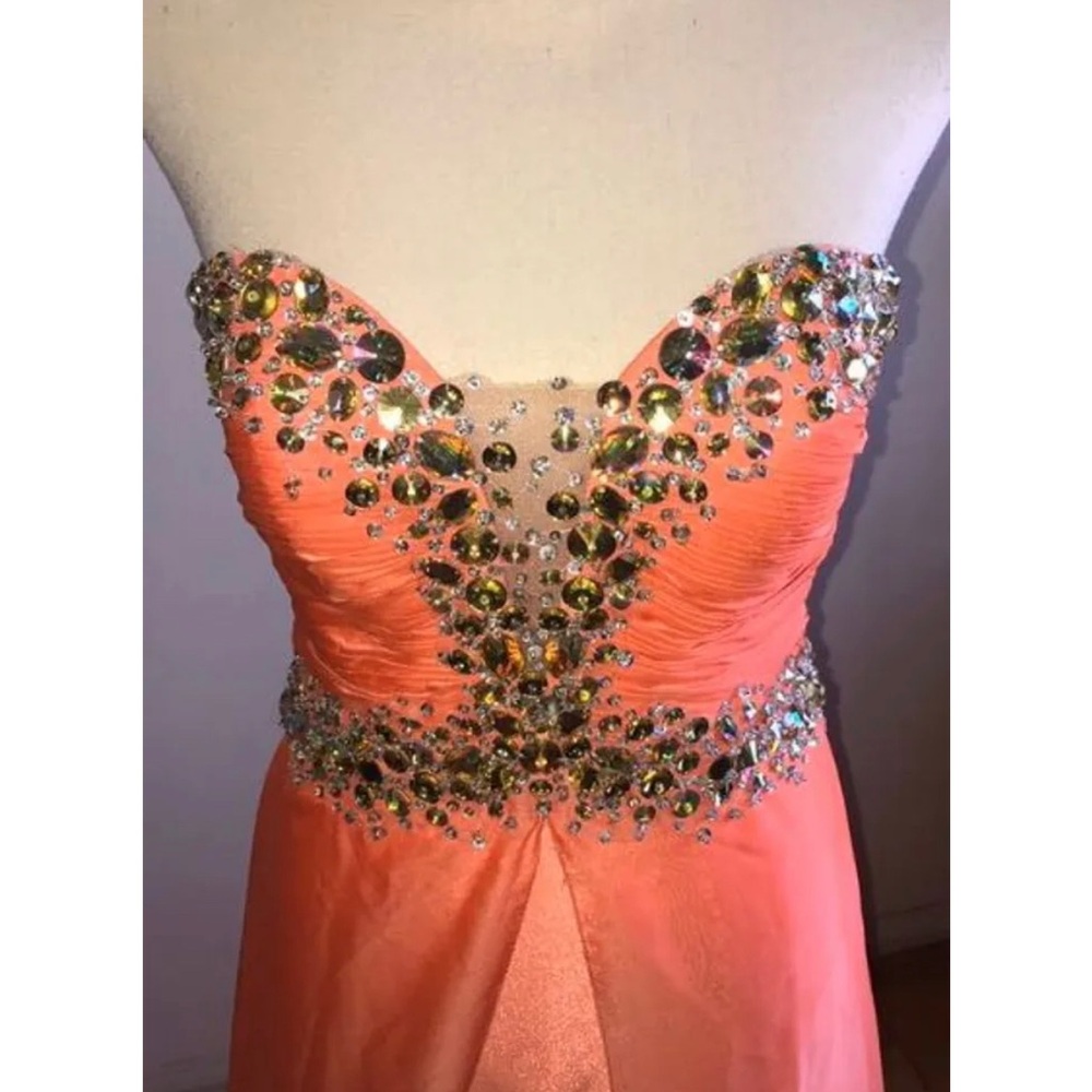 Orange Rhinestone Dress - Picture 5 of 5